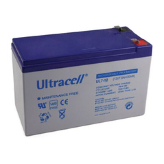 ULTRACELL UL7-12 suljettu 12V lyijyakku 7 Ah