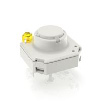 RAFI 3.14.100.543/0000 RF 15 R, hopea, matala, pistevalaistus 1 LED, 2,9±0,6 N, lamppu keltainen, 1 NO