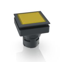 RAFI 1.30.090.251/0400 RAFIX 16 F, painonappi, litteä kehys, nelikulmainen kaulus, kehys keltainen.