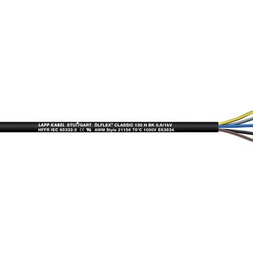 LAPP 1123430 ÖLFLEX CLASSIC 130 H BK 0,6/1 kV 7G2,5 OHJAUSKAAPELI