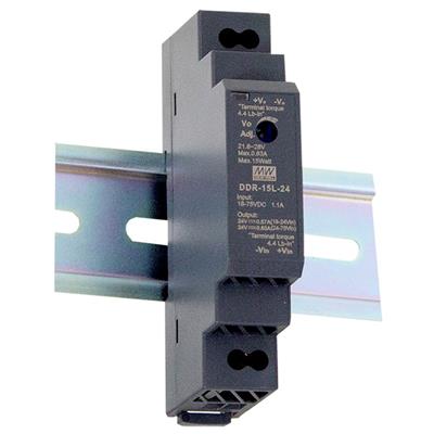MEAN WELL DDR-15L-5 - Teholähde +5V 3A DIN Kisko