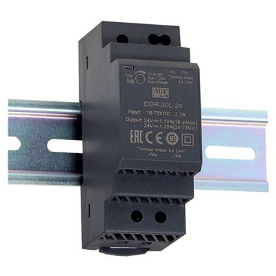 [DDR-30L-24] MEAN WELL DDR-30L-24 - Teholähde DIN-kisko +24V 1.25A