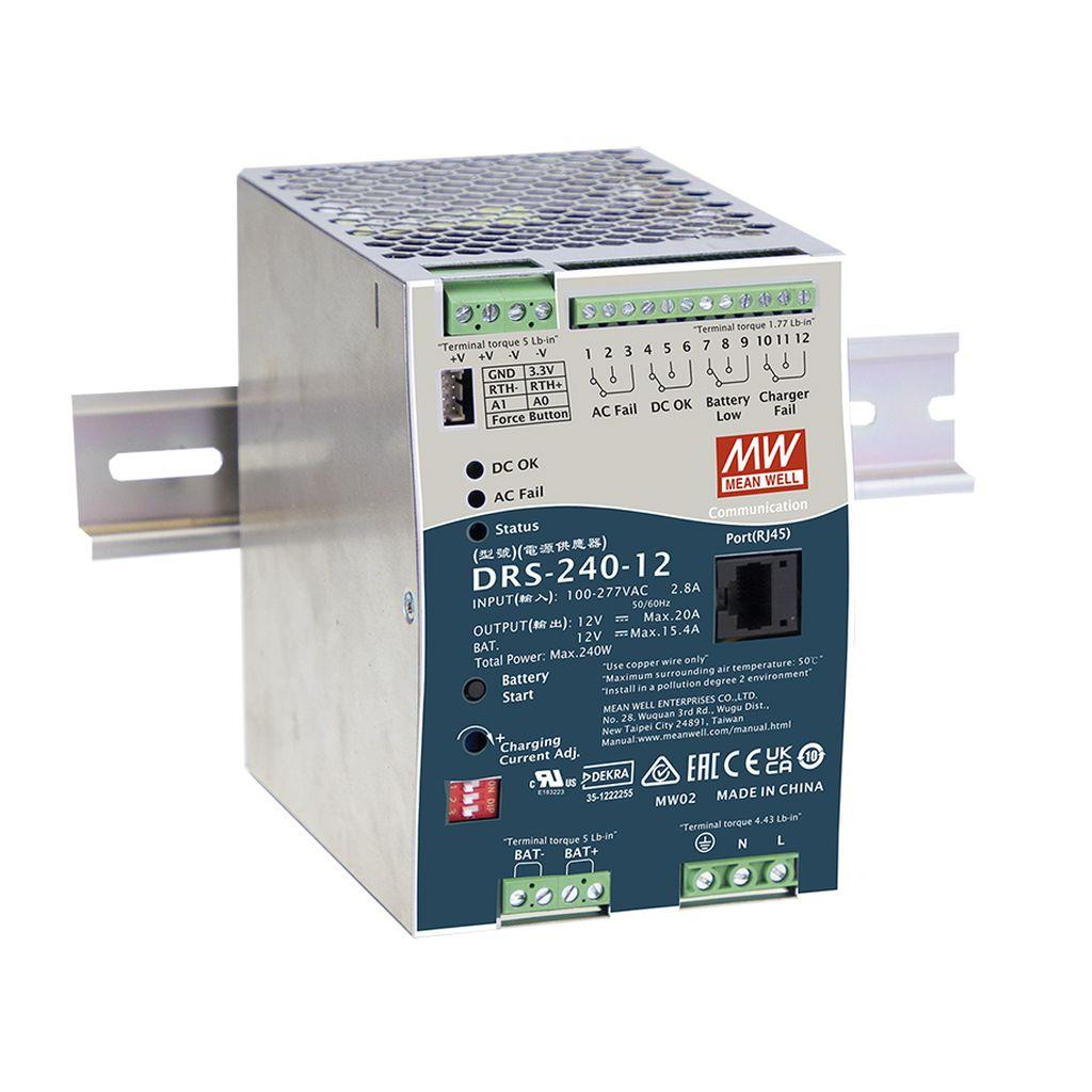 MEAN WELL DRS-240-48 - Teholähde DIN-kisko +48V 5A +48V 3.85A