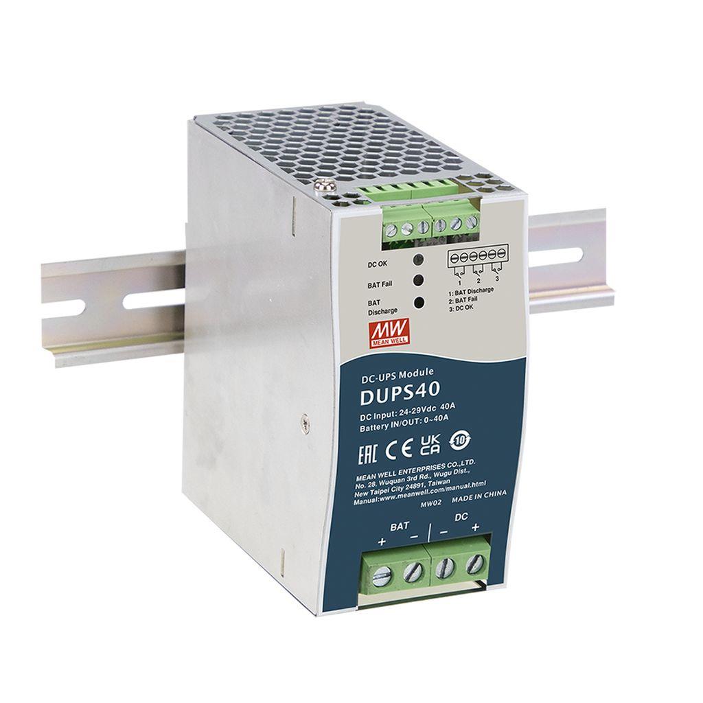 MEAN WELL DUPS40 DC-UPS moduuli DIN-kisko 24V 40A