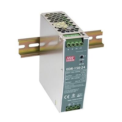 MEAN WELL EDR-150-24 - Teholähde DIN-kisko +24V 6.5A/230VAC 5.2A/115VAC