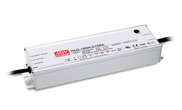 MEAN WELL HLG-185H-C1400AB Tulo 90~305Vac Lähtö +71~143V 1400mA LED Teholähde