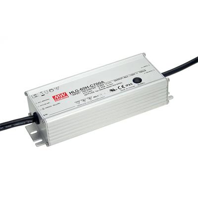 MEAN WELL HLG-60H-C700B 100V 700mA LED Teholähde 90~305Vac