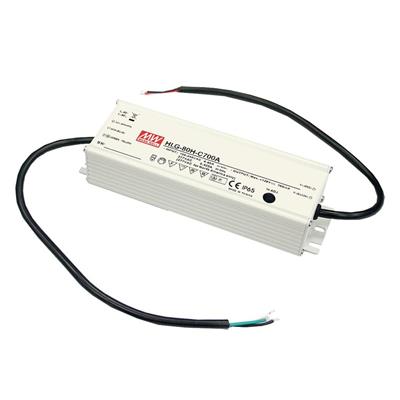 MEAN WELL HLG-80H-C700B LED Teholähde vakiovirta 84~129V 700mA 90~305Vac