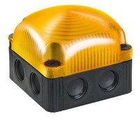 WERMA 853.310.55 - LED-kaksoisvälähdysvalo, IP66/67, 24VDC, keltainen valokupu