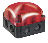 WERMA 853.110.60 - LED-kaksoisvälähdysvalo, IP66/67, 115-230VAC, punainen valokupu