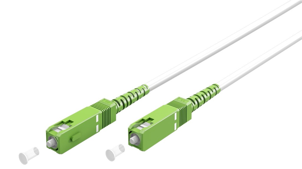 [59606] GOOBAY YE-100-110-289 KUITUKAAPELI SINGLEMODE (OS2) SC-APC UROS (8°)/SC-APC UROS (8°) VALKOINEN 30m