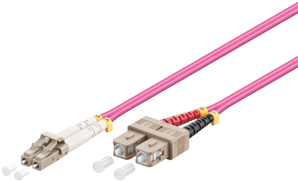 [95944] GOOBAY YE-100-110-292 KUITUKAAPELI MULTIMODE (OM4)  LC-UPC UROS/SC-UPC UROS VIOLETTI 2m