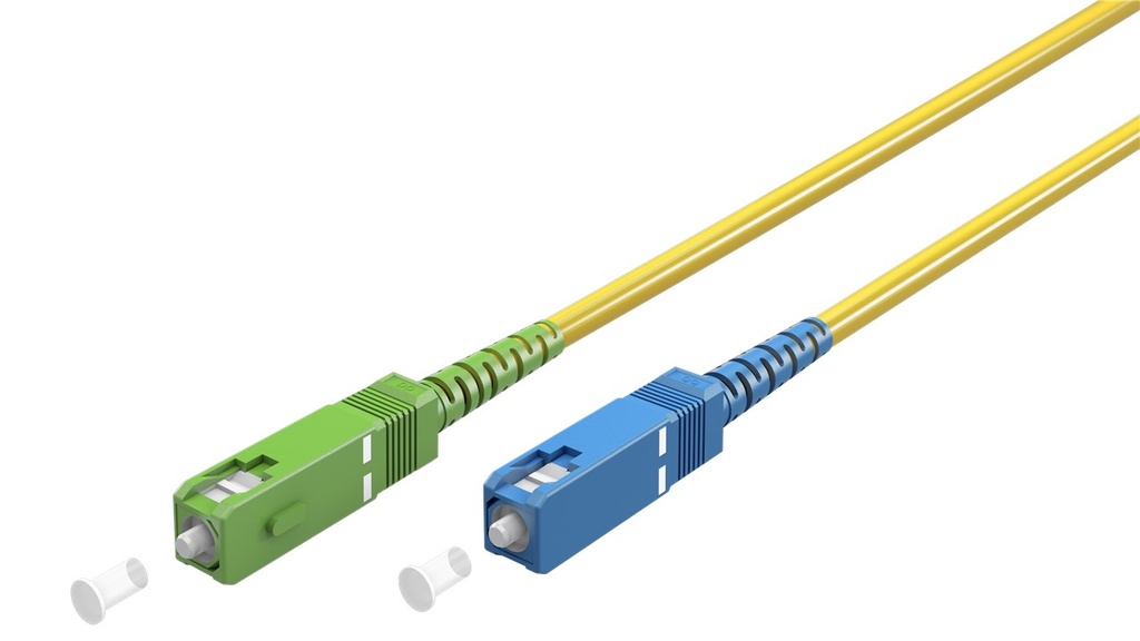GOOBAY YE-100-110-331 KUITUKAAPELI SINGLEMODE (OS2) SC-APC UROS (8°)/SC-UPC UROS KELTAINEN 5m