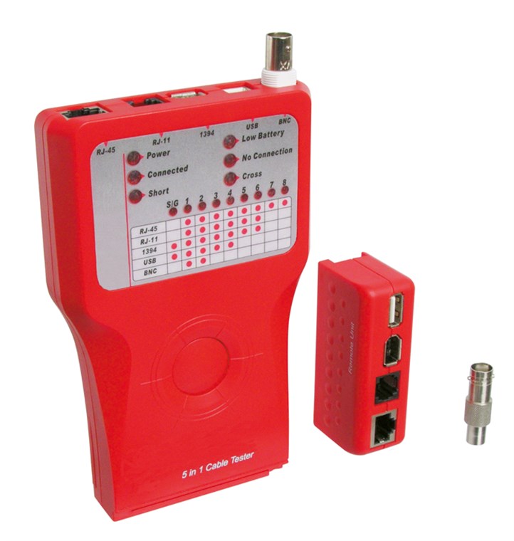 [68858] GOOBAY 68858 - Verkkokaapelin testisarja 6-napainen RJ11 RJ45 USB-A Mini USB-B IEEE1394