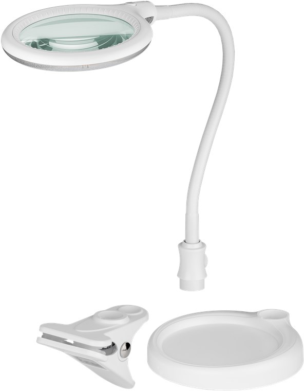 SUURENNUSLASIVALAISIN 6W LED 480 lm - 100 mm LASILINSSI - 1,75-KERTAINEN SUURENNUS - 3 DIOPTERIA