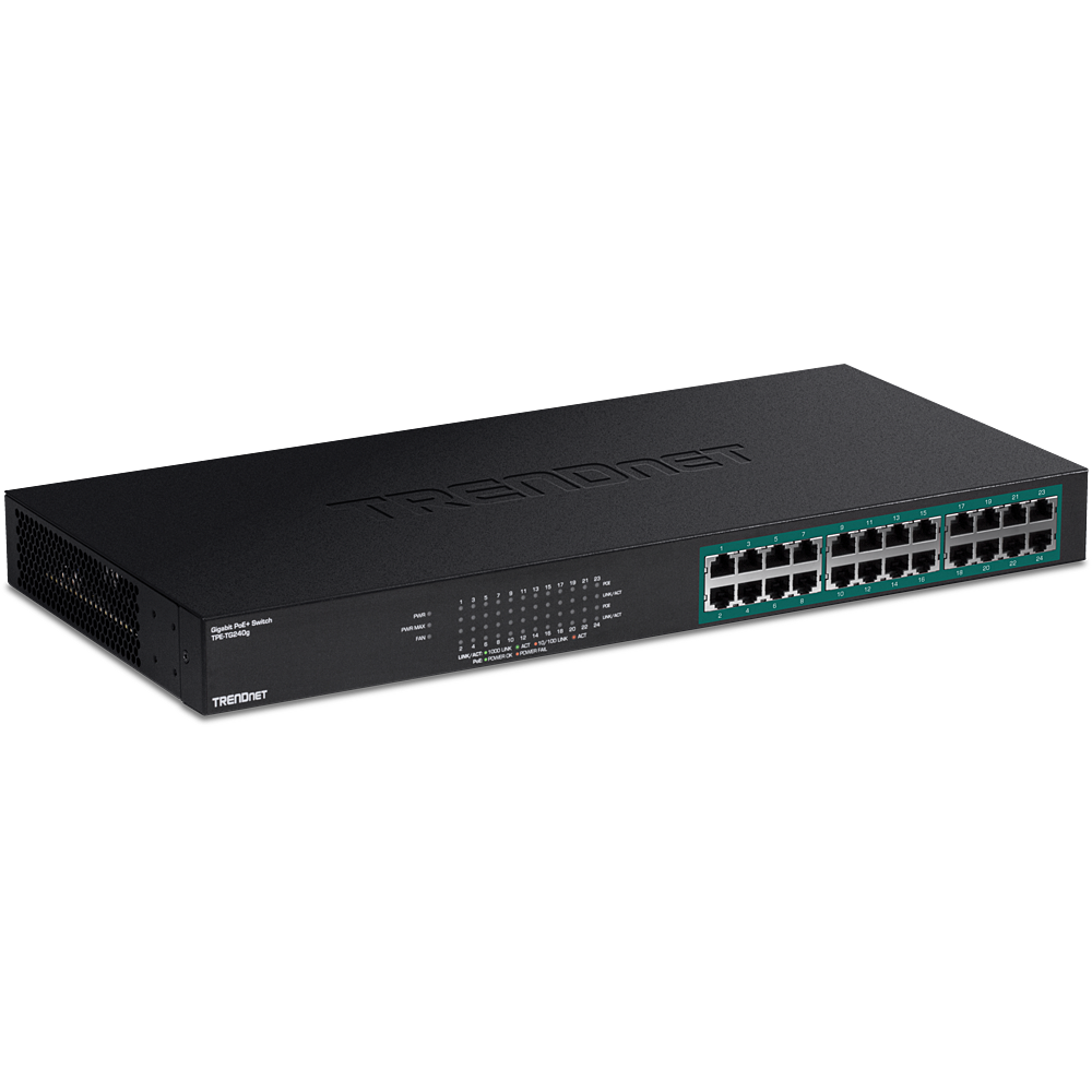 [TPE-TG240g] TRENDNET TPE-TG240g - 24-porttinen Gigabit PoE+ kytkin 370W