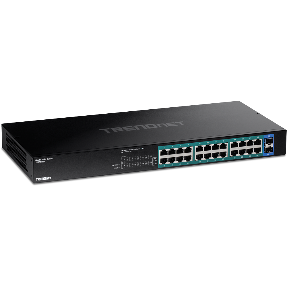 [TPE-TG262] TRENDNET TPE-TG262 - 26-porttinen Gigabit PoE+ -kytkin 380W