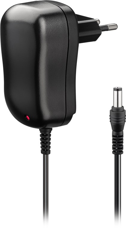 GOOBAY 54780 12V Power Supply (12 W / 1,0 A), 5.5 mm x 2.5 mm DC plug