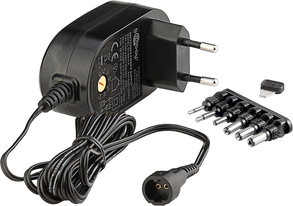 Goobay 59032 Virtalähde - 3V-12V 18W / 1.5A + adapterisarja