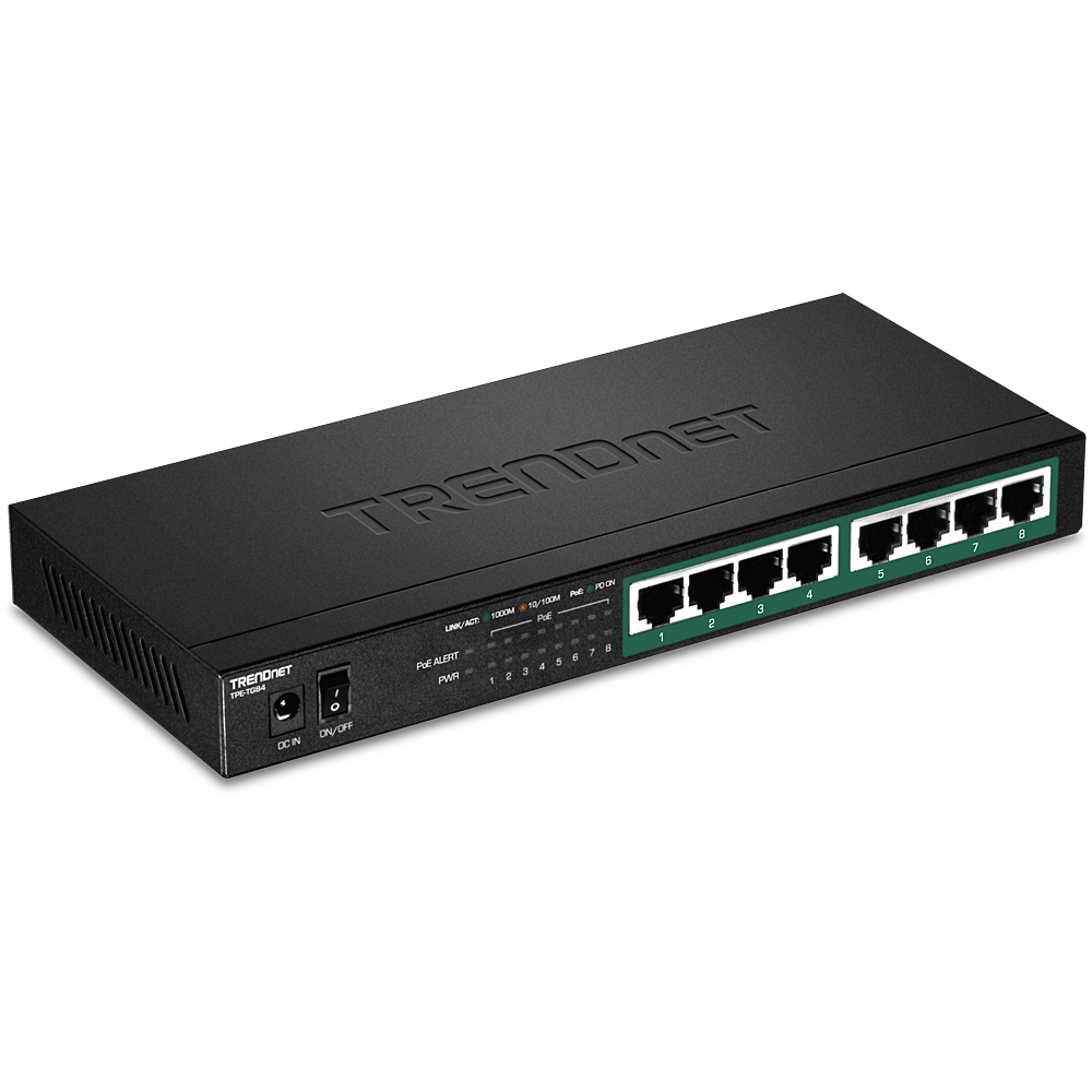 [TPE-TG84] TRENDNET TPE-TG84 - 8-porttinen Gigabit PoE+ -kytkin 120W