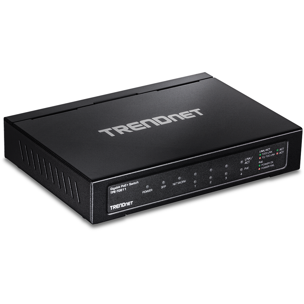 TRENDNET TPE-TG611 - 6-porttinen Gigabit PoE+ -kytkin
