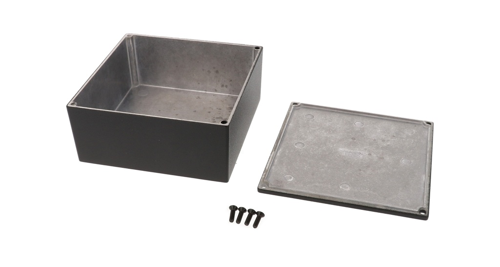 HAMMOND 1590KKBK Painevalettu Alumiinikotelo 124.8x125x56mm Musta IP54