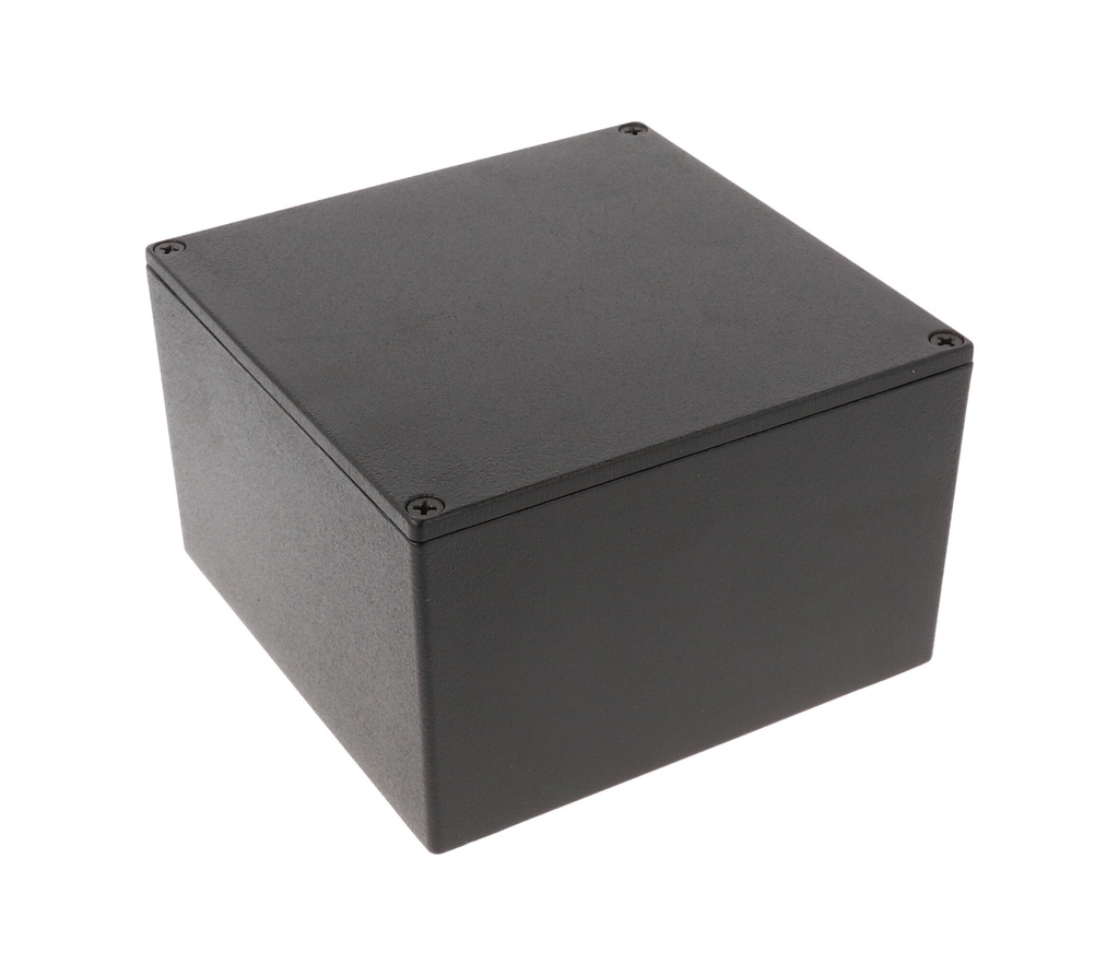 HAMMOND 1590KBK Painevalettu Alumiinikotelo 125x125x79mm Musta IP54