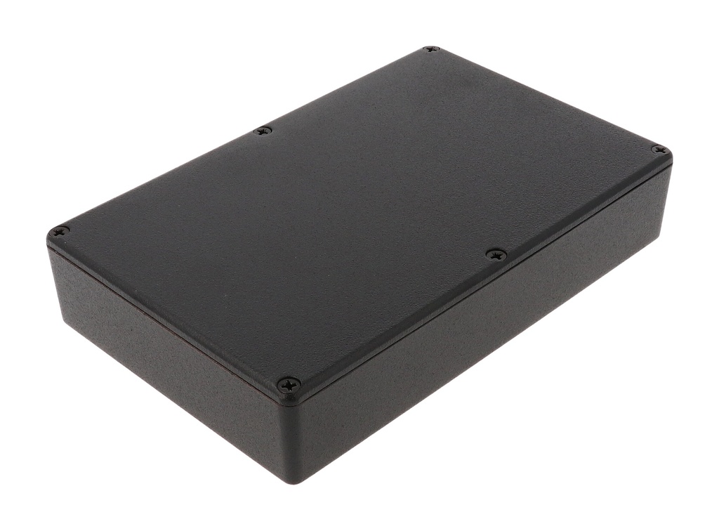 HAMMOND 1590DDBK Painevalettu Alumiinikotelo 187.5x119.5x37mm Musta IP54