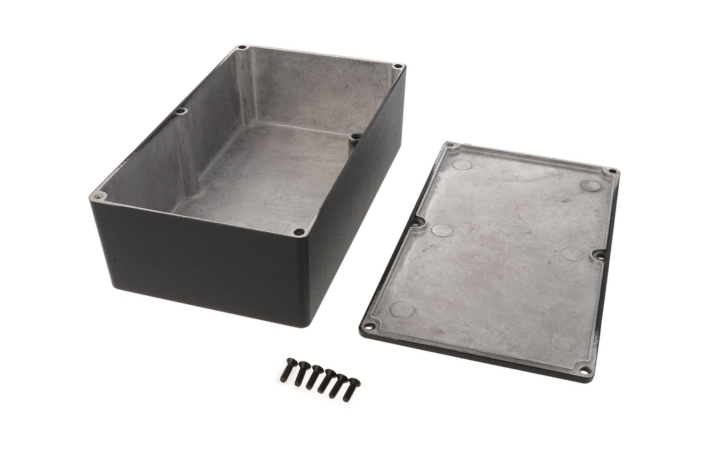 HAMMOND 1590DEBK Painevalettu Alumiinikotelo 200x120x64mm Musta IP54