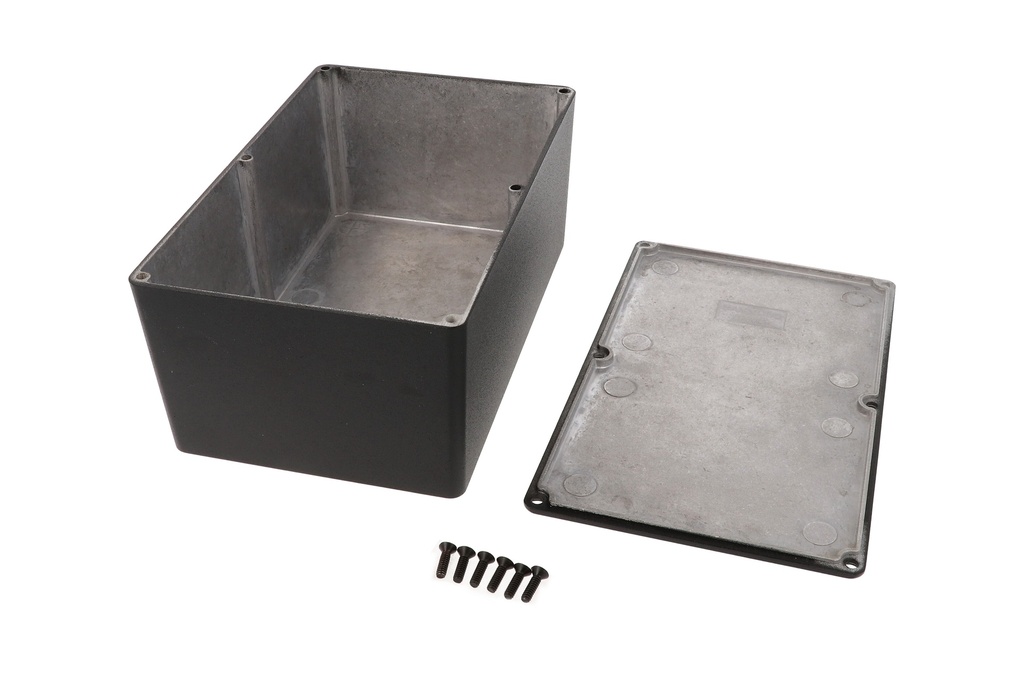 HAMMOND 1590EEBK Painevalettu Alumiinikotelo 200x120x84mm Musta IP54
