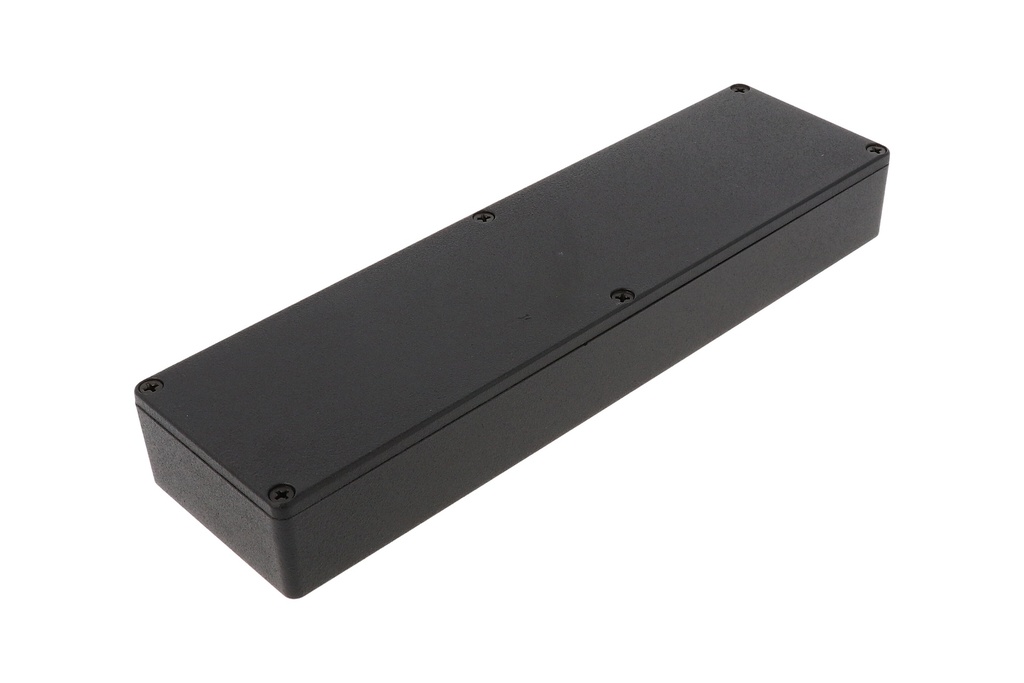 HAMMOND 1590BX2BK Painevalettu Alumiinikotelo 254x70x34.5mm Musta IP54