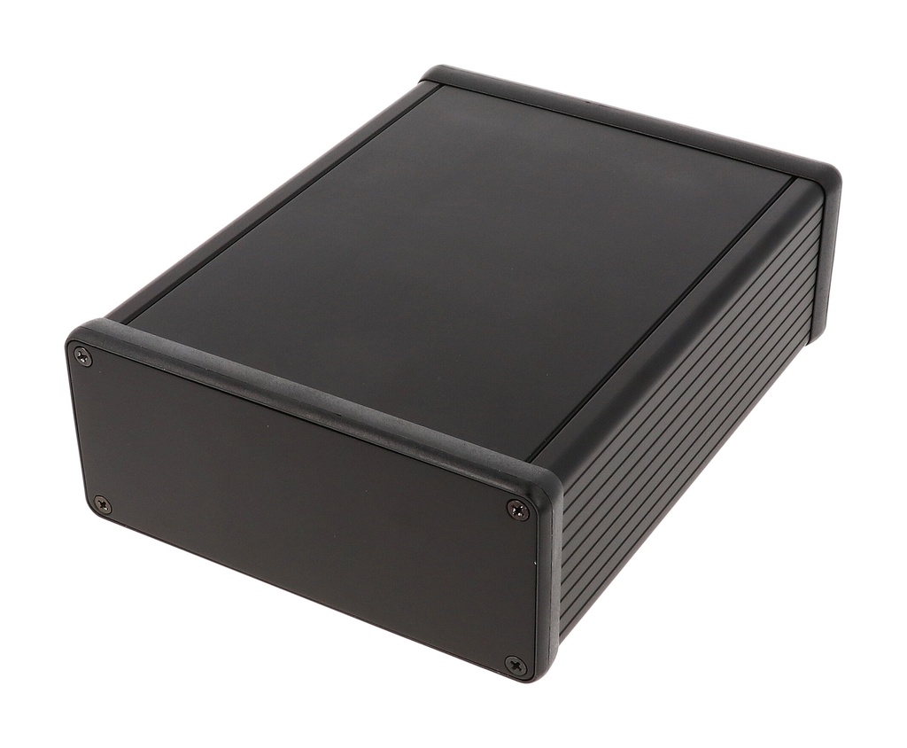 HAMMOND 1455Q1601BK Suulakepuristettu Alumiinikotelo 160x125x51.5mm Musta anodisoitu IP54
