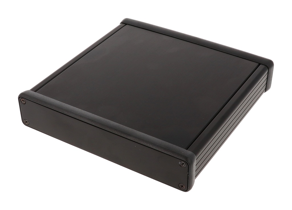 [1455R1601BK] HAMMOND 1455R1601BK Suulakepuristettu Alumiinikotelo 160x165x30.5 Musta anodisoitu IP54