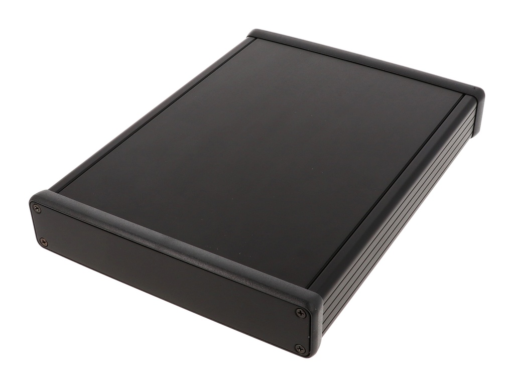 [1455R2201BK] HAMMOND 1455R2201BK Suulakepuristettu Alumiinikotelo 220x165x30.5 Musta anodisoitu IP54
