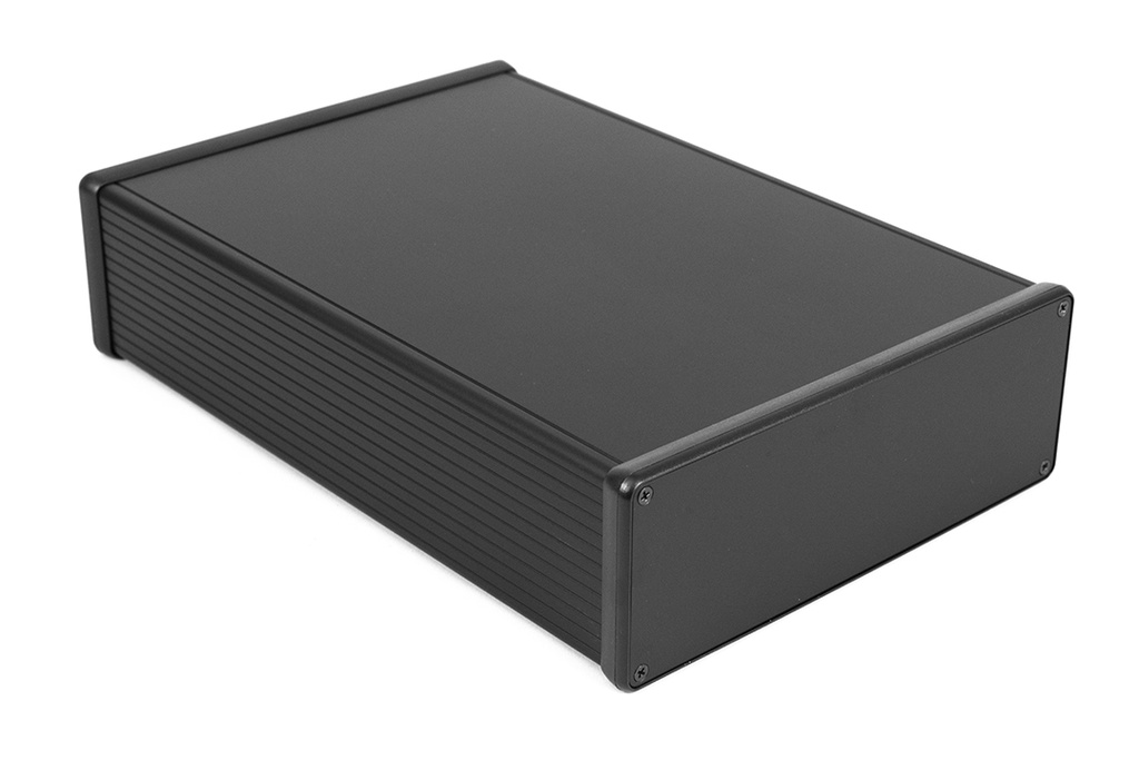 HAMMOND 1455U2801BK Suulakepuristettu Alumiinikotelo 280x191x66mm Musta anodisoitu IP54