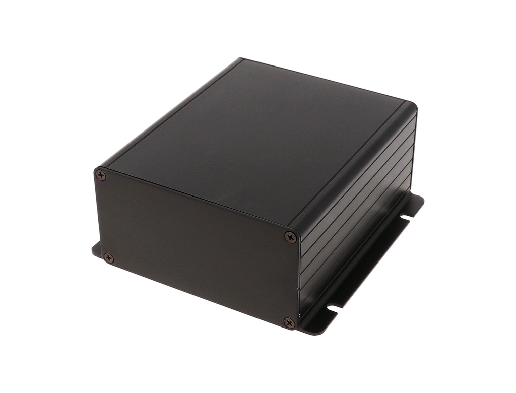 HAMMOND 1455NF1201BK Suulakepuristettu Alumiinikotelo + sivuasennuslaipat 120x103x53 Musta anodisoitu IP54