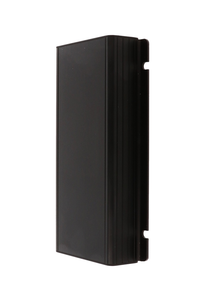 [1455JF1601BK] HAMMOND 1455JF1601BK Suulakepuristettu Alumiinikotelo + sivuasennuslaipat 160x78x27 Musta anodisoitu IP54