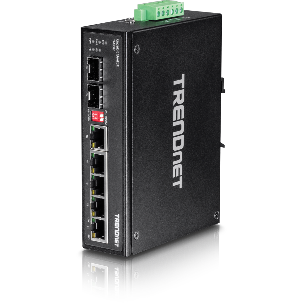 TRENDNET TI-G62 - 6-porttinen teollinen Gigabit-kytkin