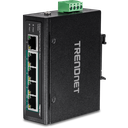 TRENDNET TI-PE50 - 5-porttinen teollinen nopea Ethernet PoE+ DIN-kiskokytkin