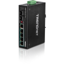TRENDNET TI-PG62 - 6-porttinen teollinen Gigabit PoE+ DIN-kiskokytkin
