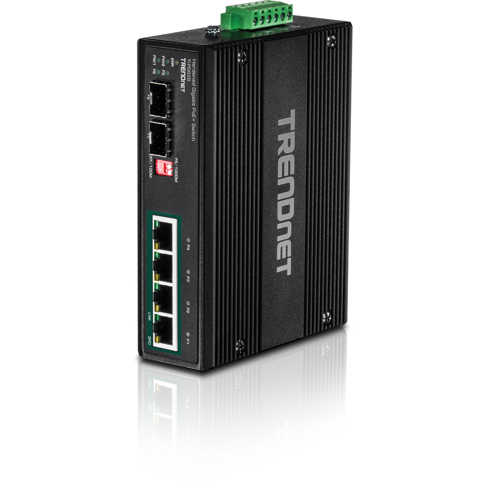 [TI-PG62B] TRENDNET TI-PG62B - 6-porttinen teollinen Gigabit PoE+ -kytkin