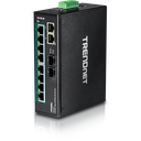 TRENDNET TI-PG102 - Teollinen kytkin 10-porttinen Gigabit PoE+ DIN-kisko