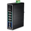 TRENDNET TI-PG1284i - 12-porttinen teollinen PoE+ DIN-kiskokytkin gigabit Layer 2+ hallittava
