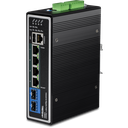 TRENDNET TI-BG62i - Teollinen kytkin 6-porttinen Gigabit L2+ hallittu PoE++ DIN-kisko