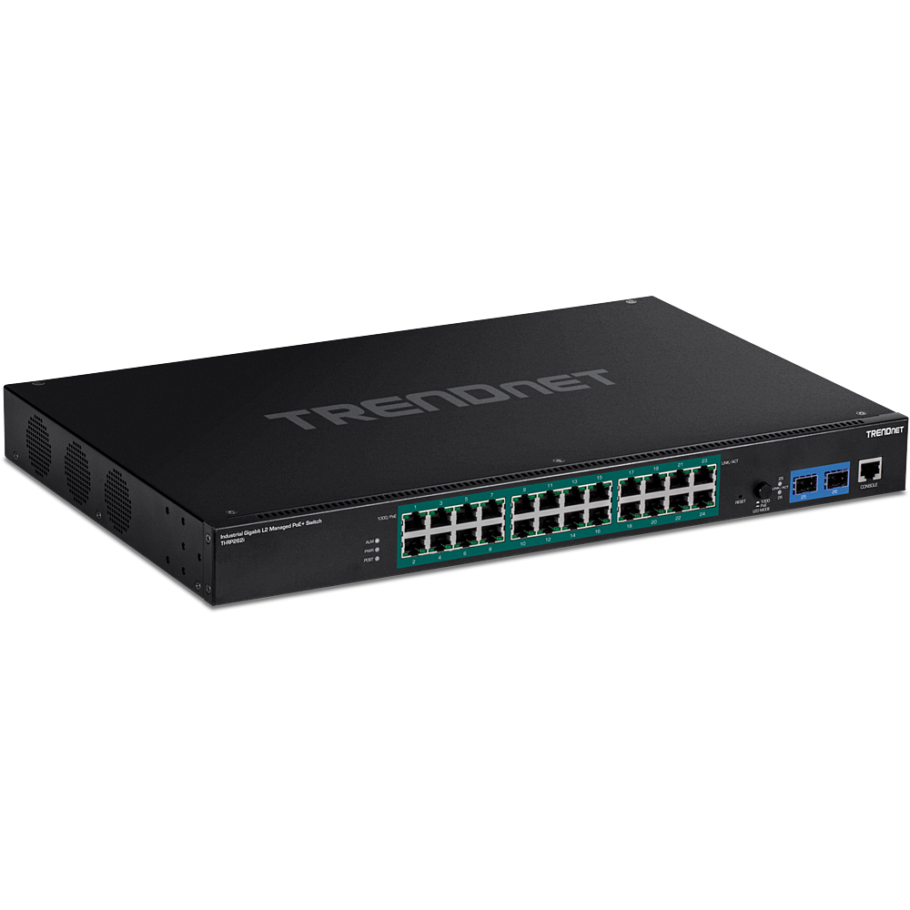 [TI-RP262i] TRENDNET TI-RP262i - 26-porttinen teollinen PoE+ kytkin gigabit L2 hallittu räkkiasennus