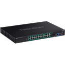 TRENDNET TI-RP262i - 26-porttinen teollinen PoE+ kytkin gigabit L2 hallittu räkkiasennus