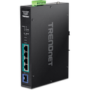 TRENDNET TI-PGM541 - 5-porttinen teollinen Gigabit PoE+ DIN-kiskokytkin