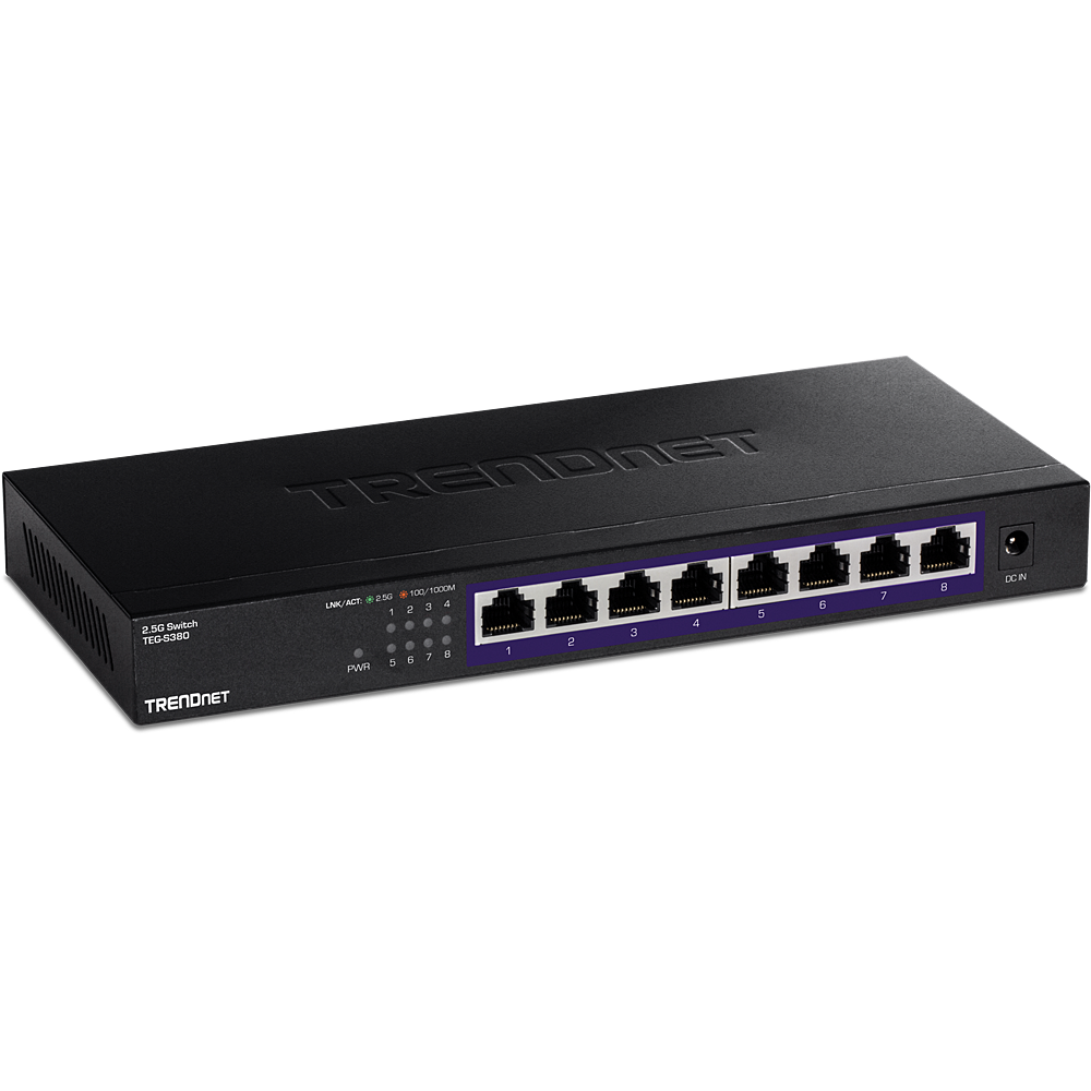 [TEG-S380] TRENDNET TEG-S380 - 8-porttinen hallitsematon 2.5G-kytkin
