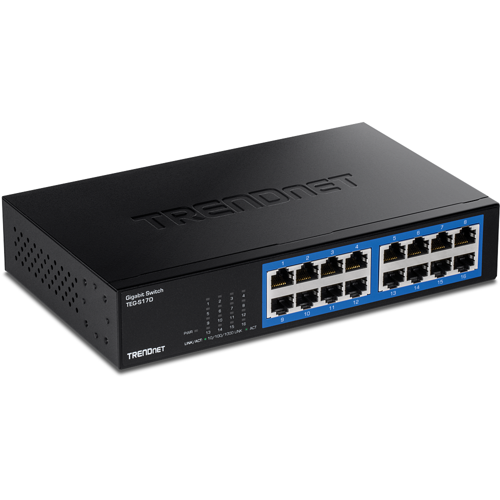 TRENDNET TEG-S17D - 16-porttinen Gigabit pöytäkytkin