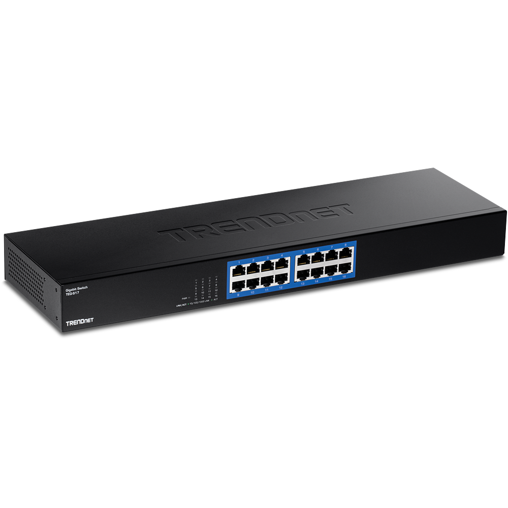 [TEG-S17] TRENDNET TEG-S17 - 16-porttinen Gigabit-kytkin telineasennus